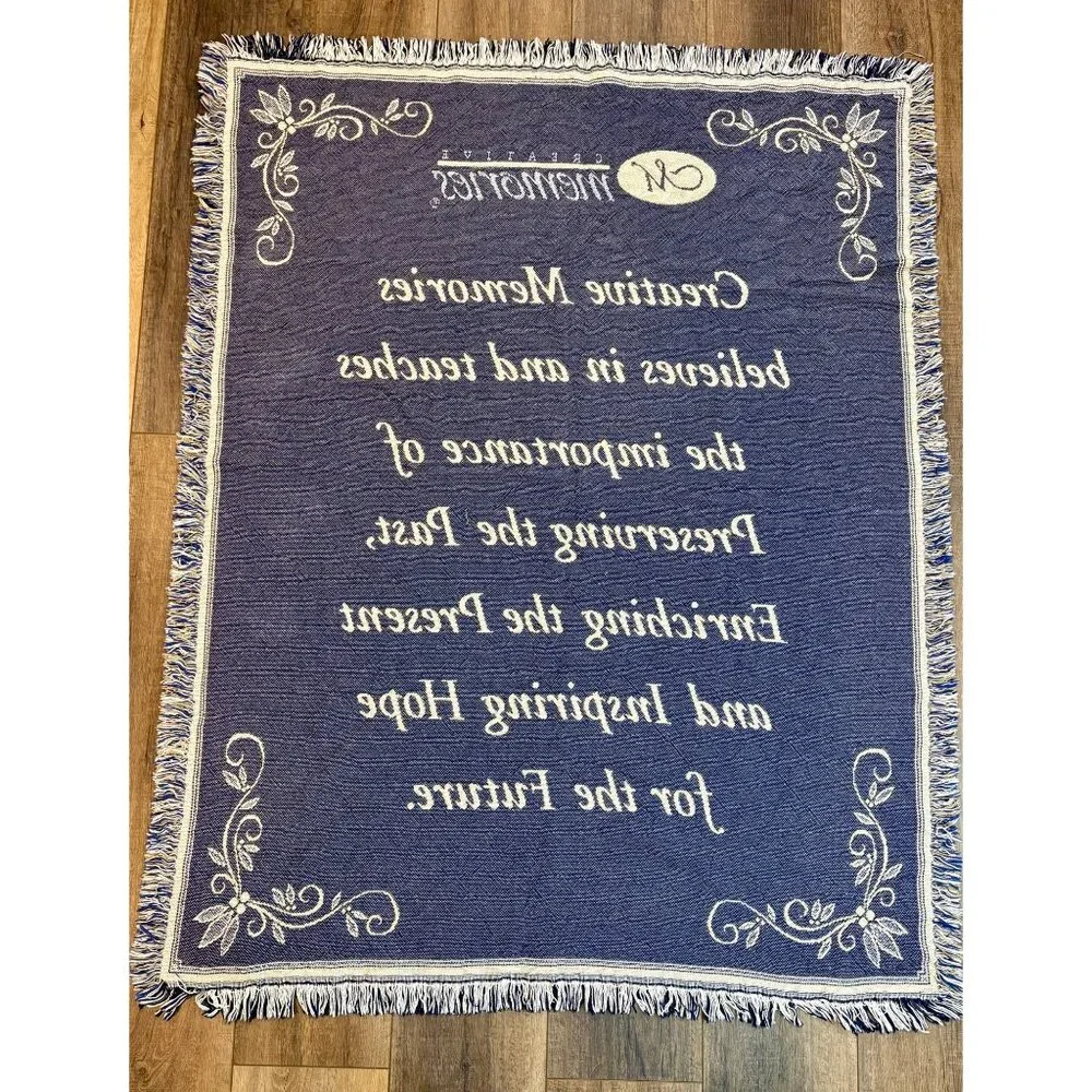 Creative Memories Tapestry Throw Blanket 48” X 61